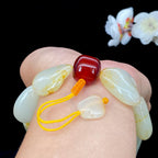 和田玉洒金皮籽料【精品手串】（92.1g）