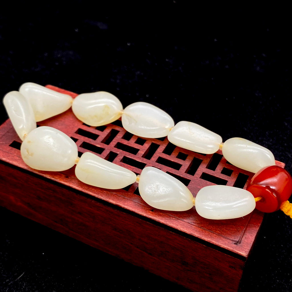 和田玉-白玉【精品手串】（36.6g）