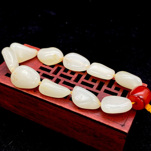 和田玉-白玉【精品手串】（36.6g）