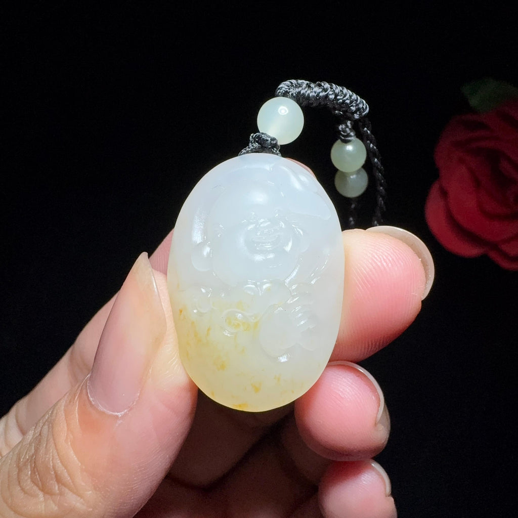 和田玉籽料佛公挂件（8.3g）