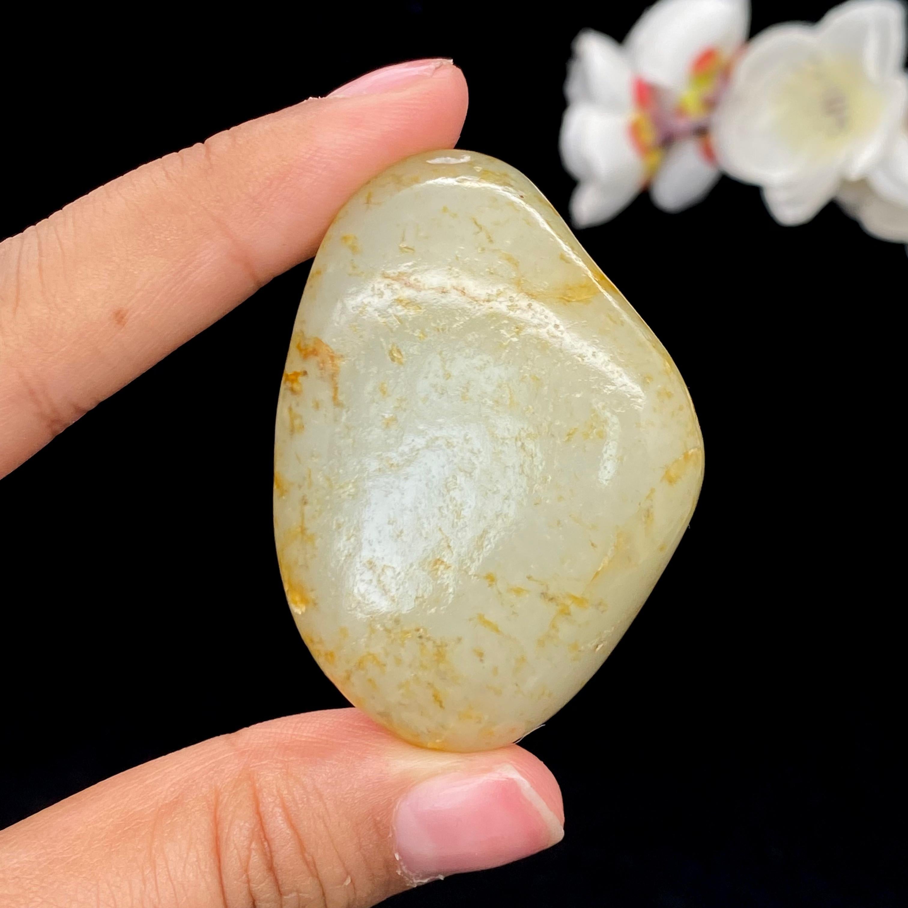 和田玉洒金皮籽料大挂件（50.7g）
