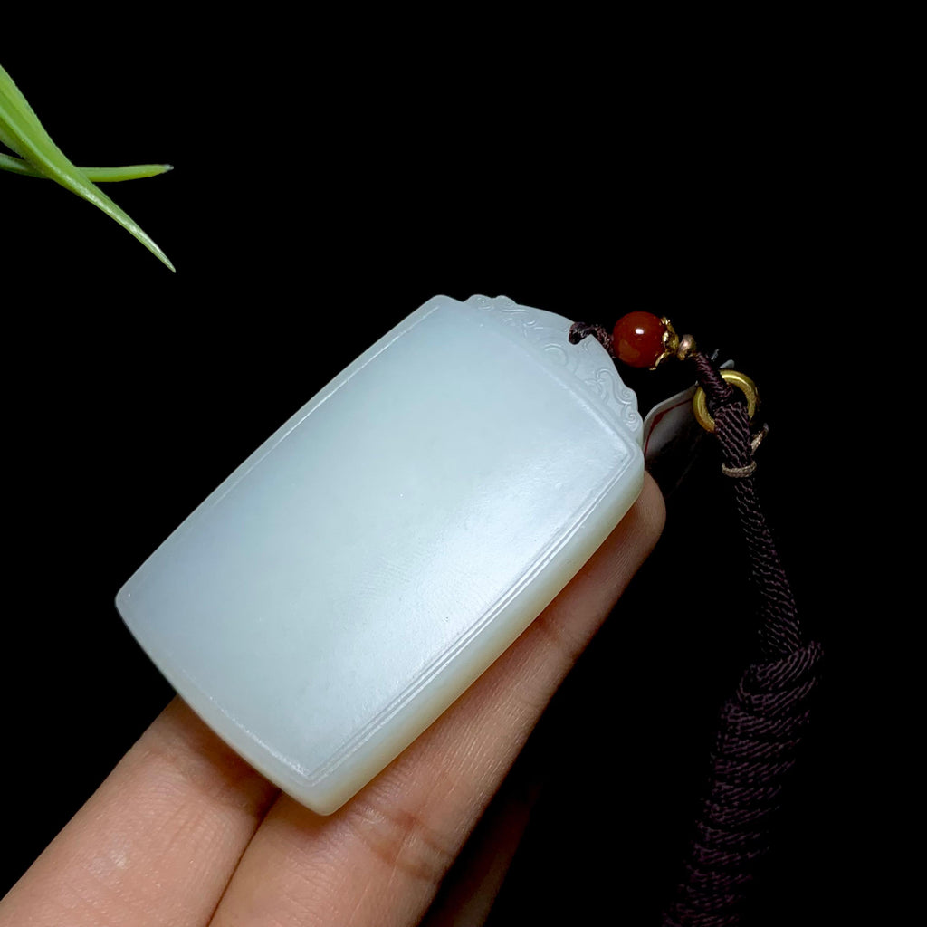 和田白玉平安无事牌（43.4g）