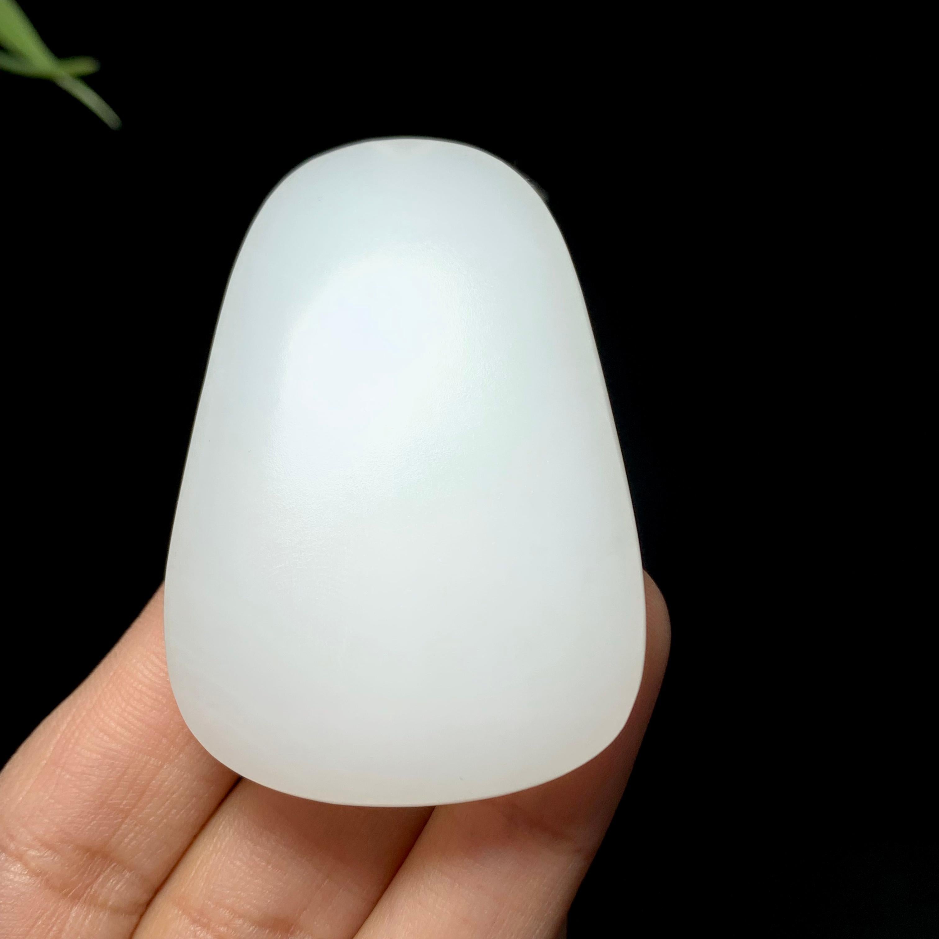 精品和田羊脂白玉观音挂件（43.6g）