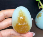 高品质和田玉糖白羊脂玉观音（82.1g）