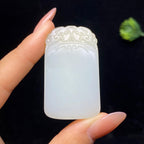 和田玉糖白平安无事牌（29.8g）