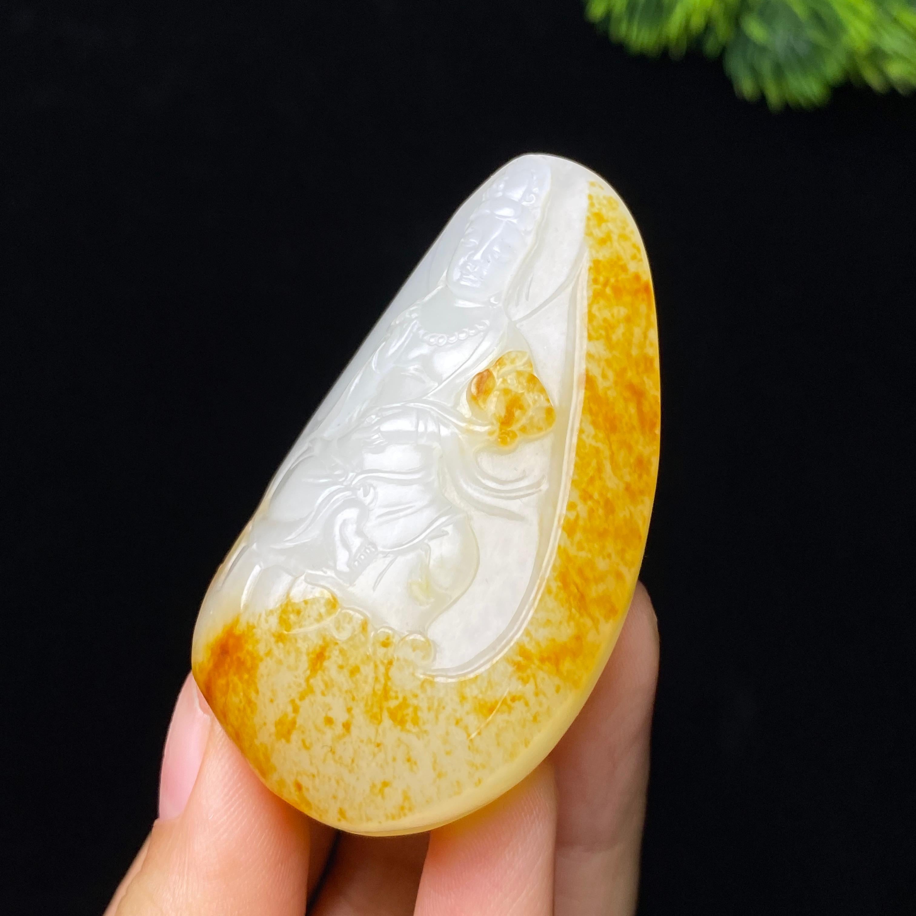 和田玉籽料观音（57.5g）