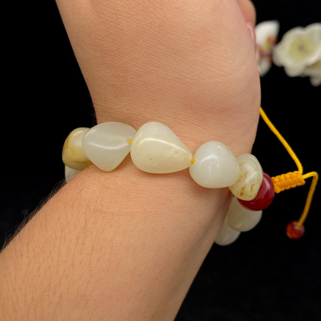 和田玉黄皮籽料【精品手串】（39g）