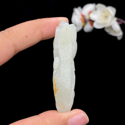 和田玉-白玉籽料【马到成功】（27.5g）