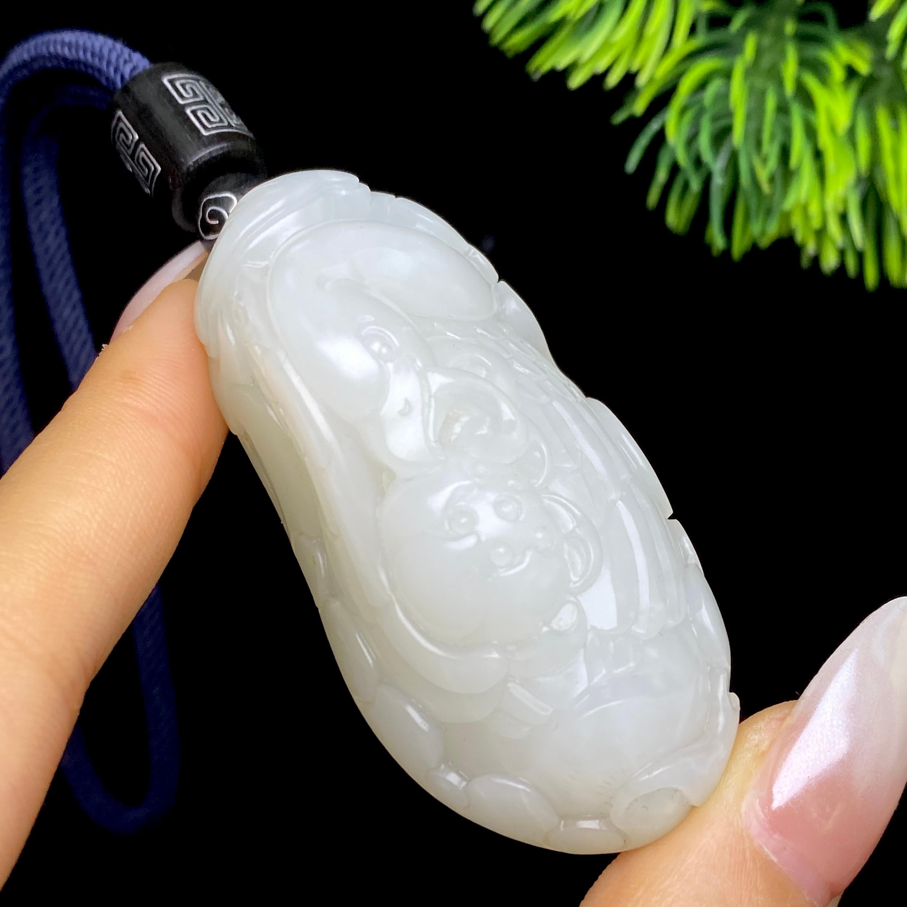 和田玉籽料鹅如意（65.3g）