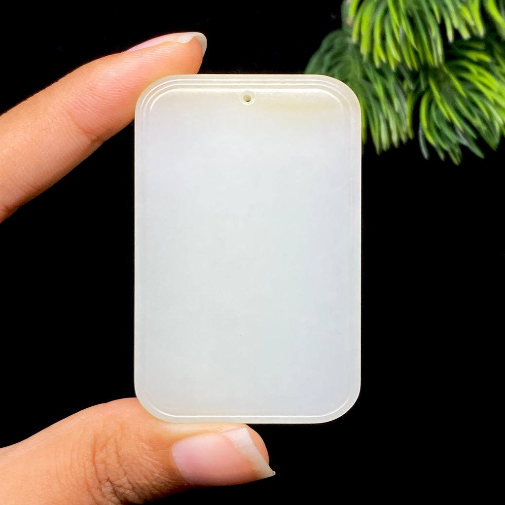 和田玉糖白无事牌（58.4g）