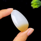 和田玉糖白无事牌（13.9g）