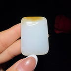 高品质和田玉糖白平安无事牌（27.5g）