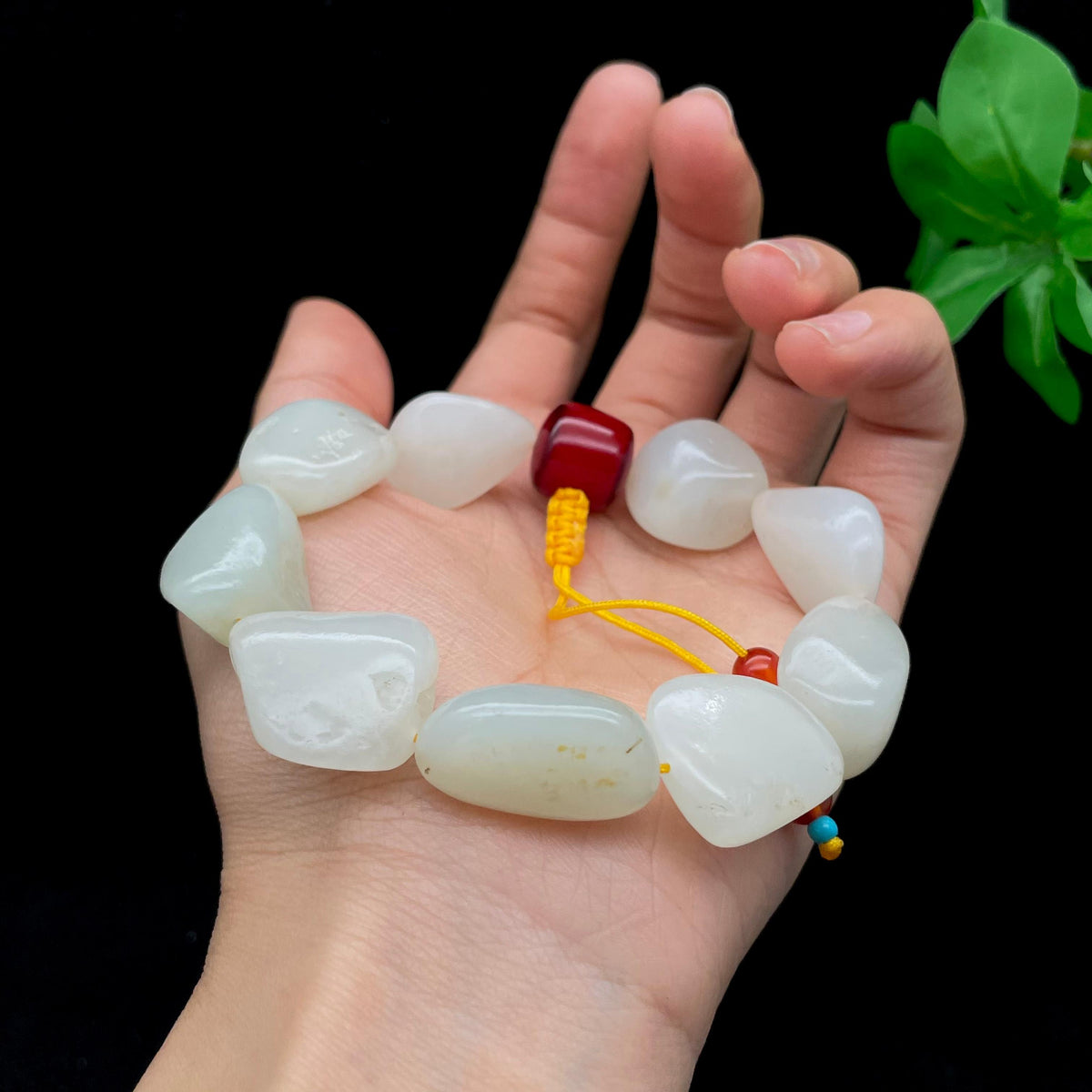 和田玉白玉籽料【精品手串】（62.4g）