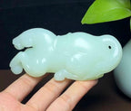 和田羊脂玉生肖马马到成功手把件摆件（247.1g）