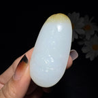 和田玉糖白大势至菩萨（40.6g）