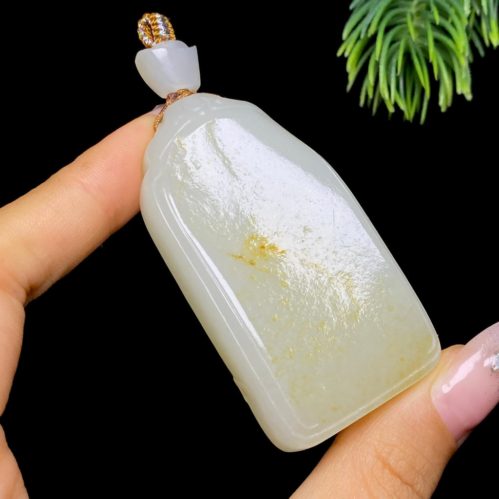 和田玉籽料无事牌（55.5g）