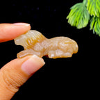 和田玉糖白狮子（15.7g）