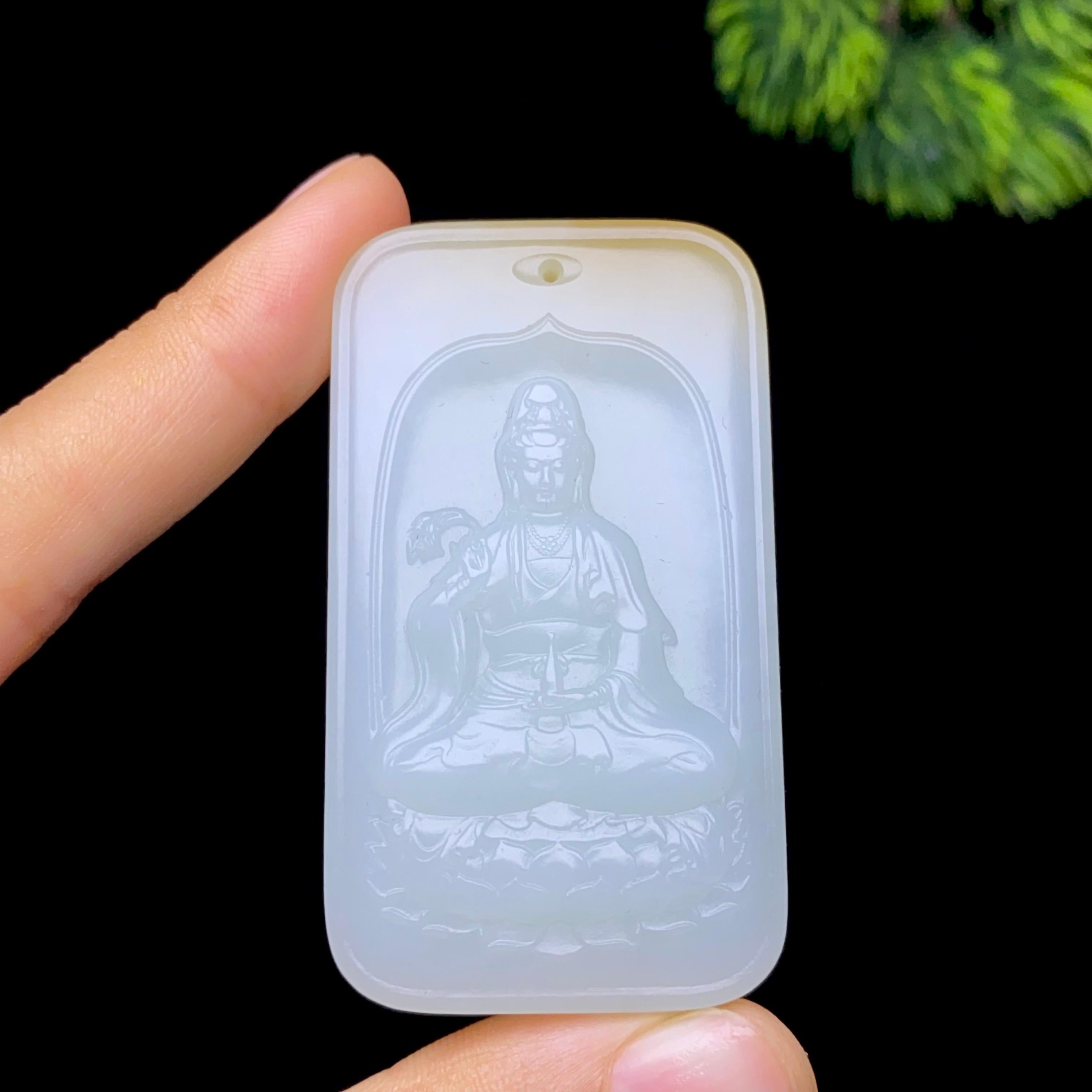 和田玉糖白观音（45.1g）