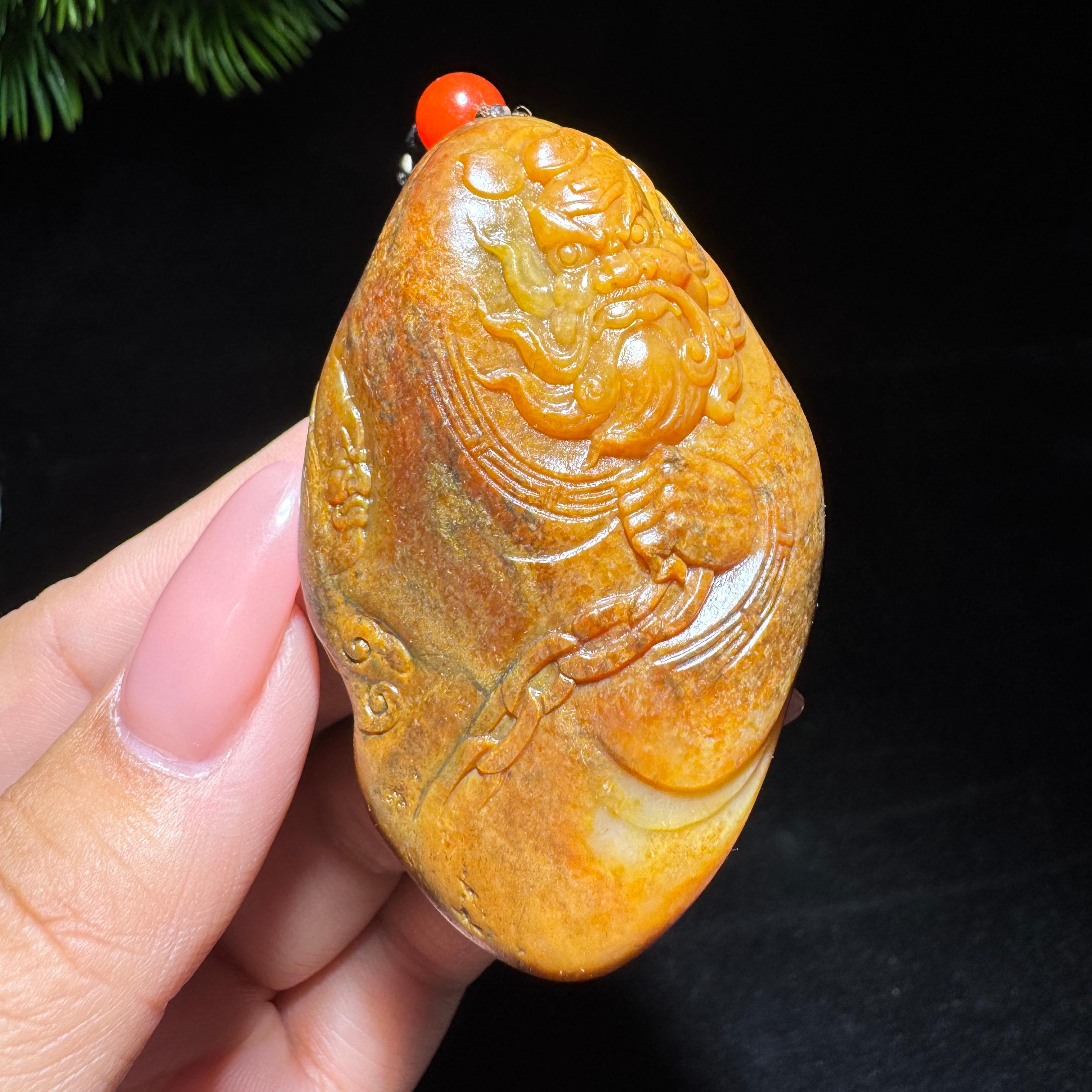 和田玉籽料黄沁钟馗（86.0g）