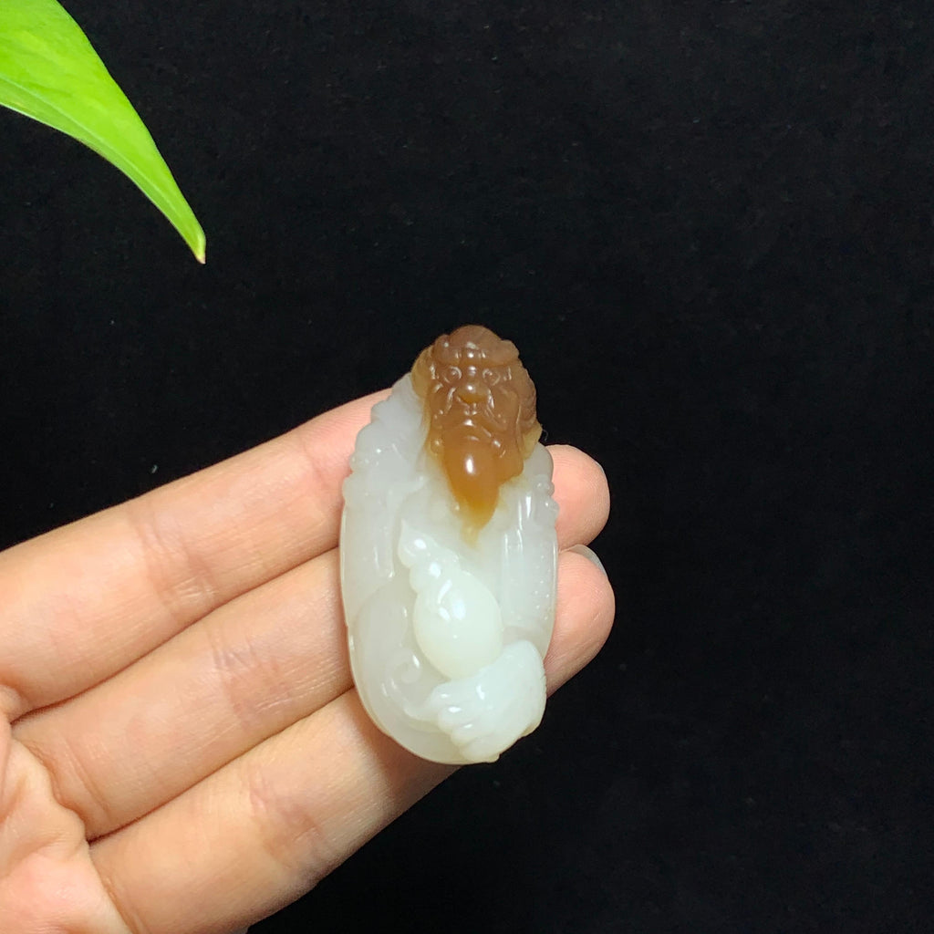 和田山料糖白玉达摩挂件（31.2g）