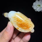 高品质和田玉籽料手把件鹰嘴龟（60.9g）