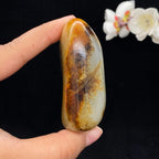 和田玉聚黄皮籽料手把件（173.9g）