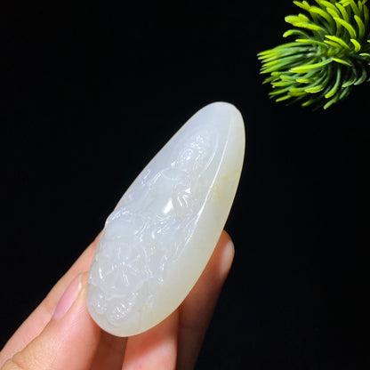 和田玉籽料观音（35.6g）