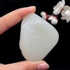 和田玉白玉籽料【寿星仙鹿】挂件（90g）