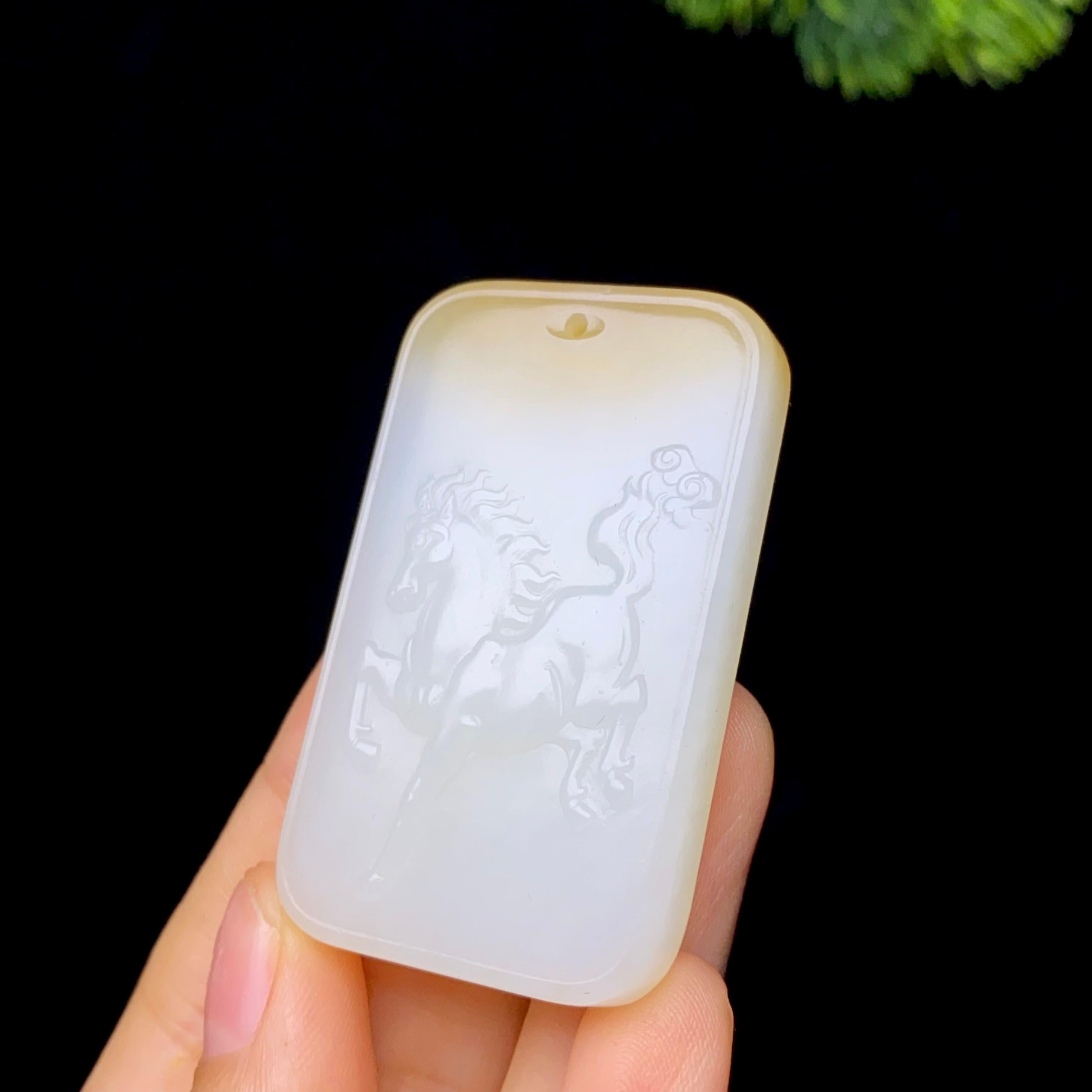 和田玉糖白马到成功（31.3g）