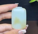新疆和田玉且末糖羊脂玉平安无事牌（28.5g）