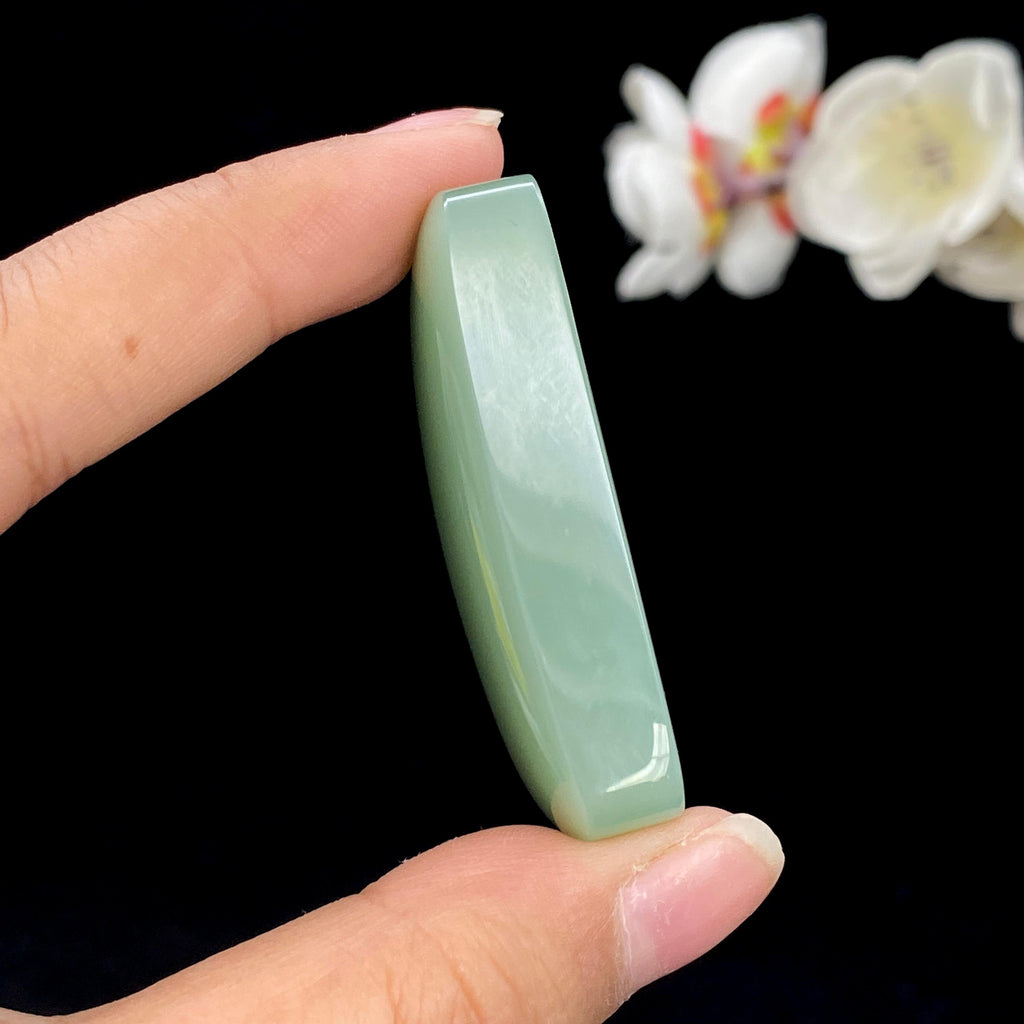 和田玉碧玉粉青【平安无事牌】（43.1g）