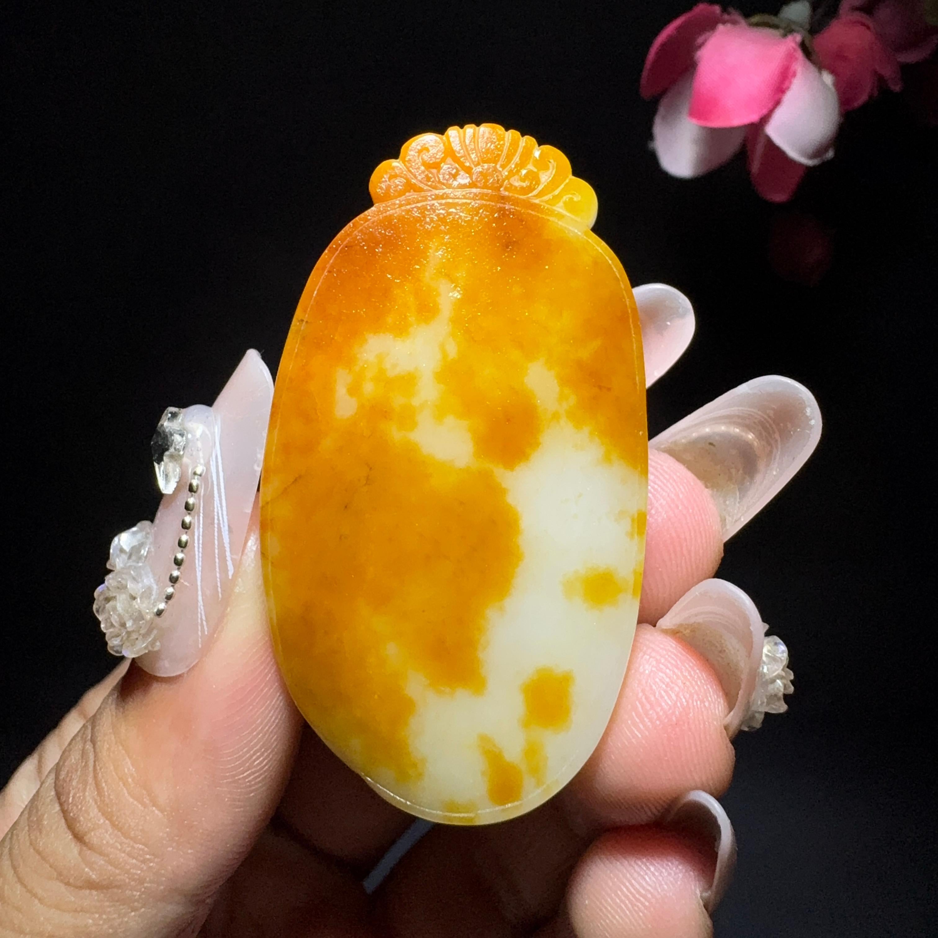 和田玉籽料平安牌挂件（28.2g）