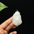和田玉山料白玉佛公挂件（43.4g）