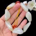 和田玉白玉带洒金皮籽料【精品手串】（50.8g）