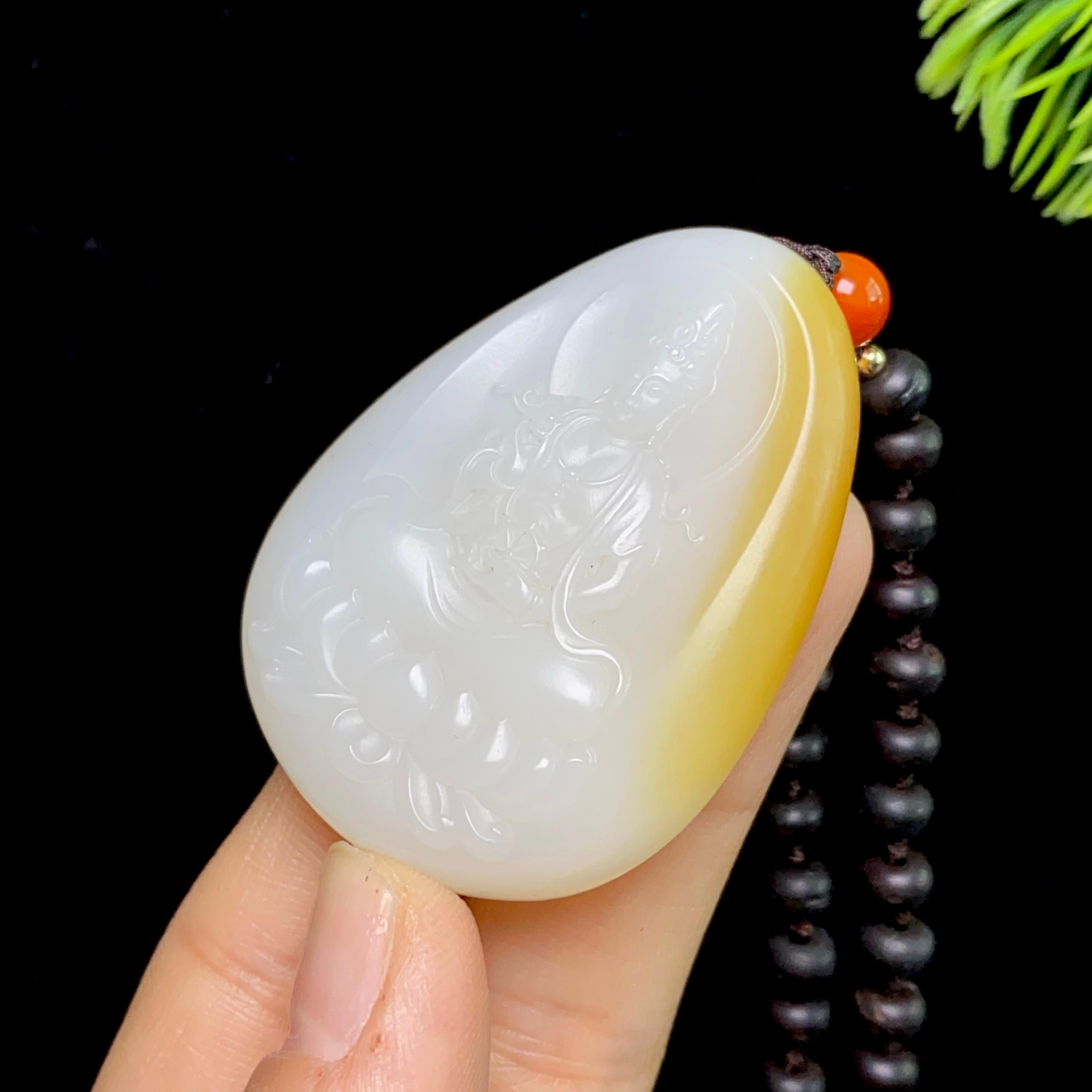 和田玉糖白观音（42.2g）