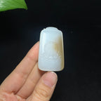 高品质新疆且末羊脂糖白玉连年有余（29.8g）