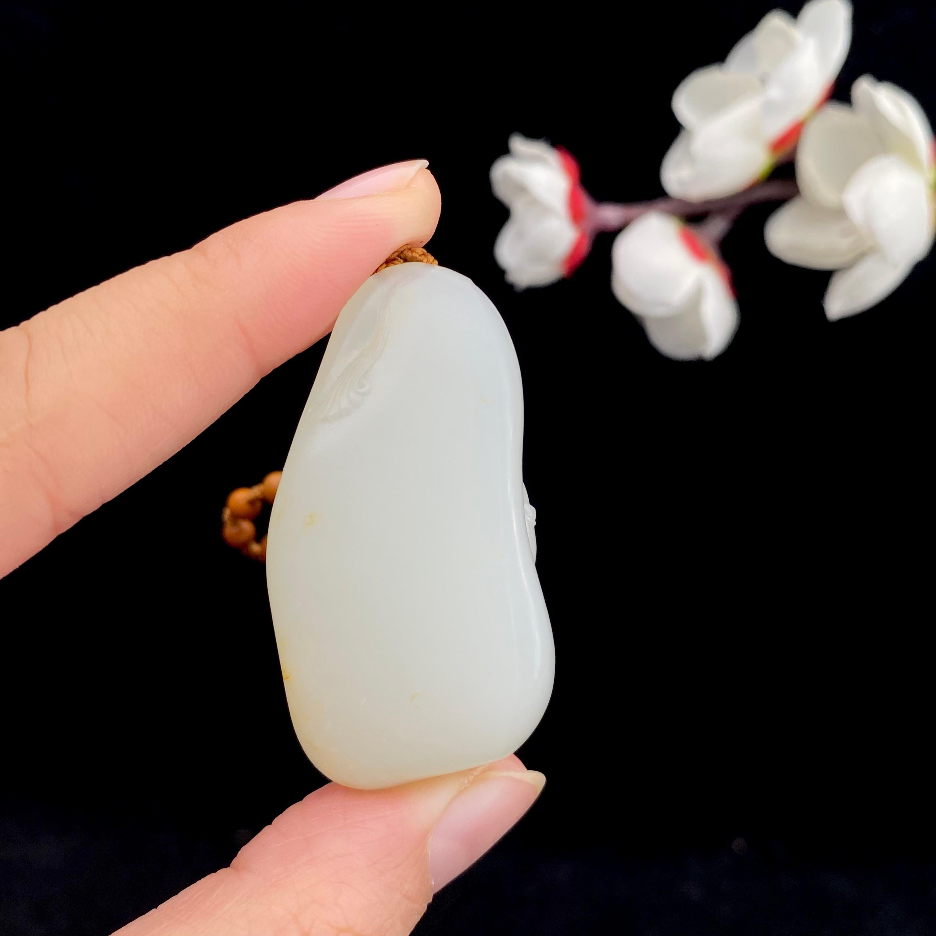 和田玉籽料佛公【福在眼前】（27.3g）
