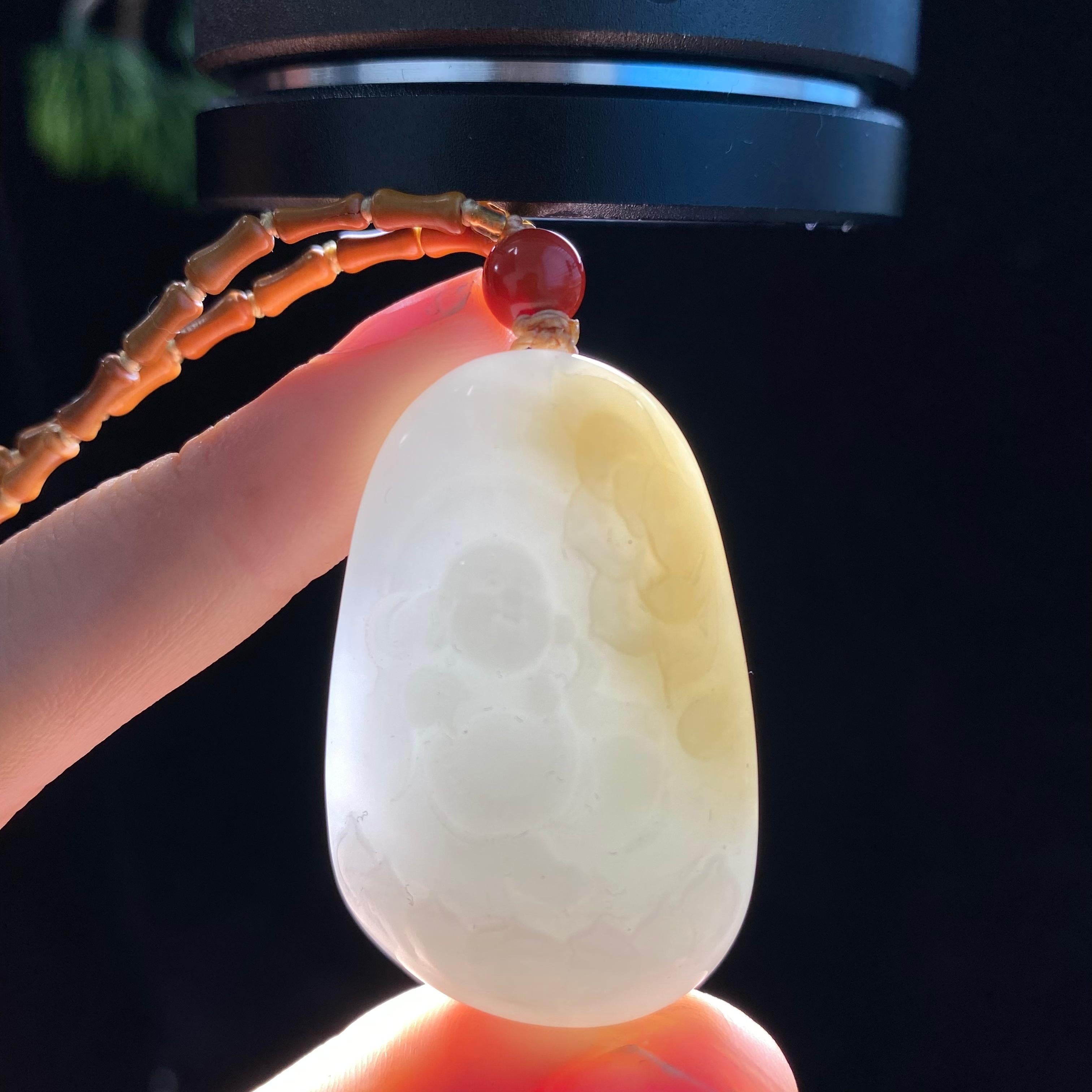 和田玉糖白佛公（22.4g）