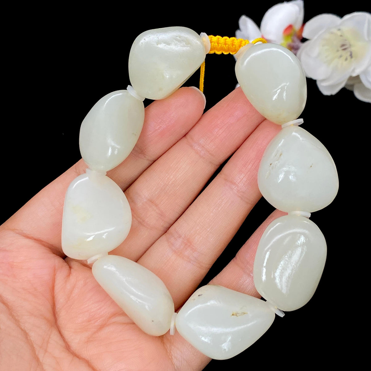 和田玉白玉籽料【精品手串】（99.6g）