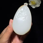 和田玉籽料御龙观音挂件（63.1g）