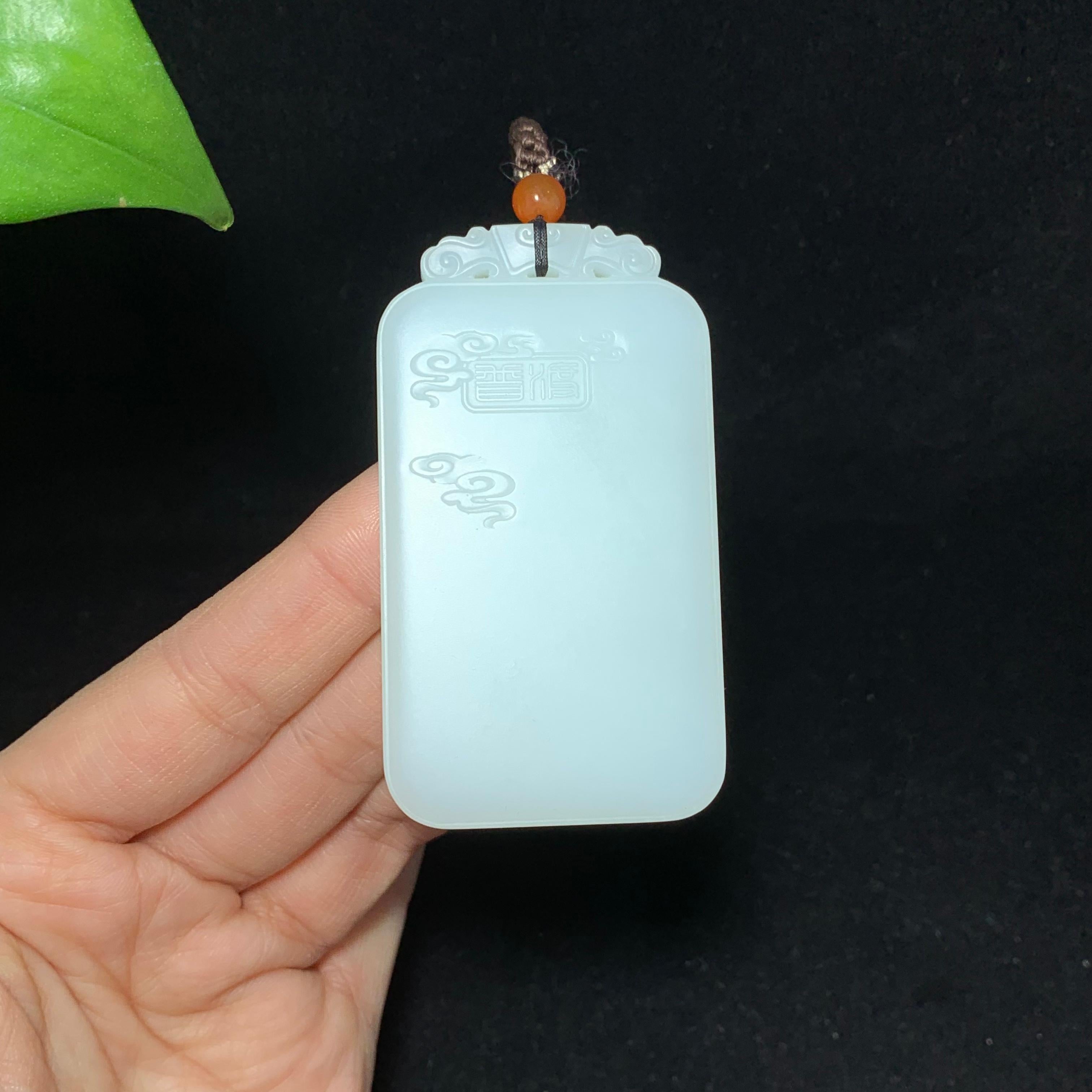 收藏级和田山料羊脂白玉普贤菩萨（72.0g）