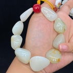 和田玉洒金皮籽料【精品手串】（101.1g）