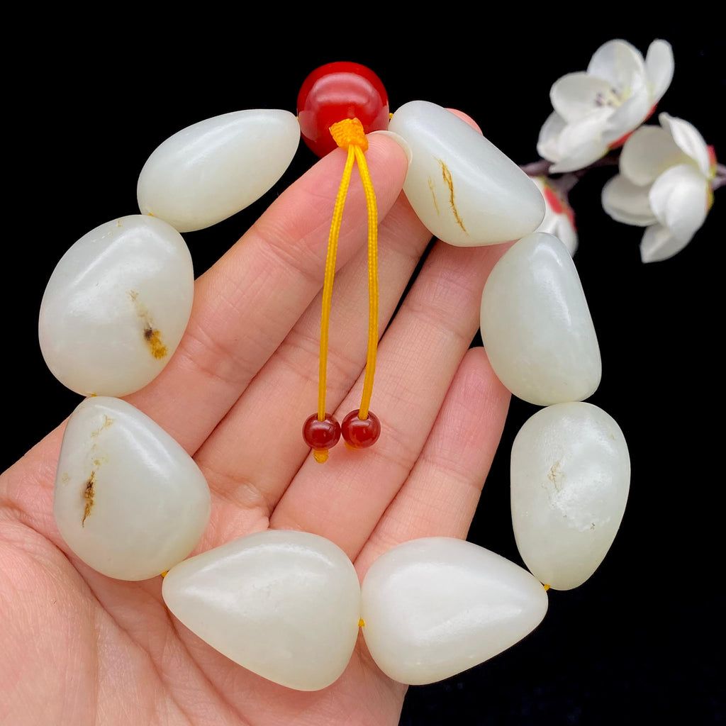 和田玉白玉籽料【精品手串】（114.3g）