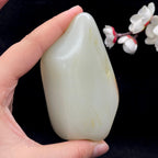 和田玉白玉籽料手把件（184.3g）