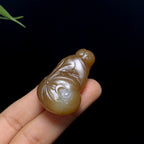 和田糖白玉财神吊坠（18.7g）