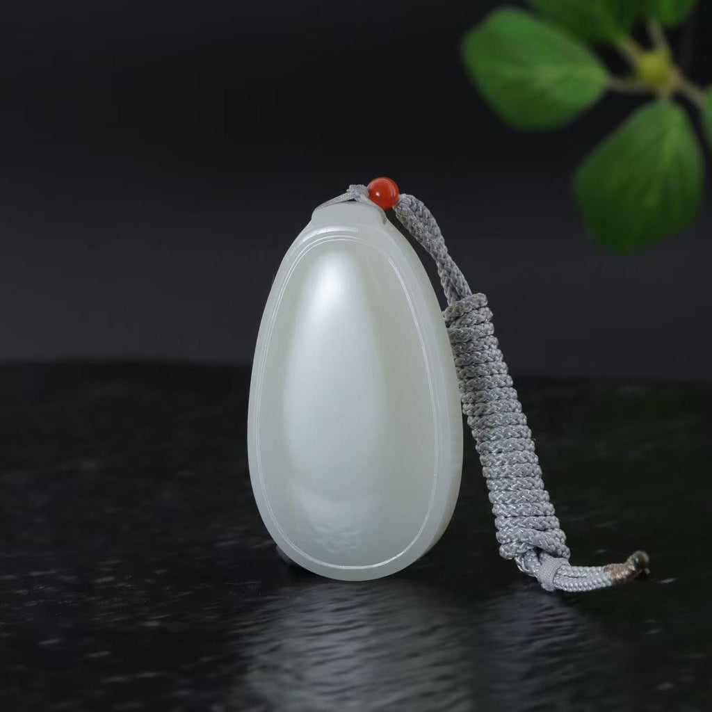 和田玉白玉无事牌挂件（40.8g）