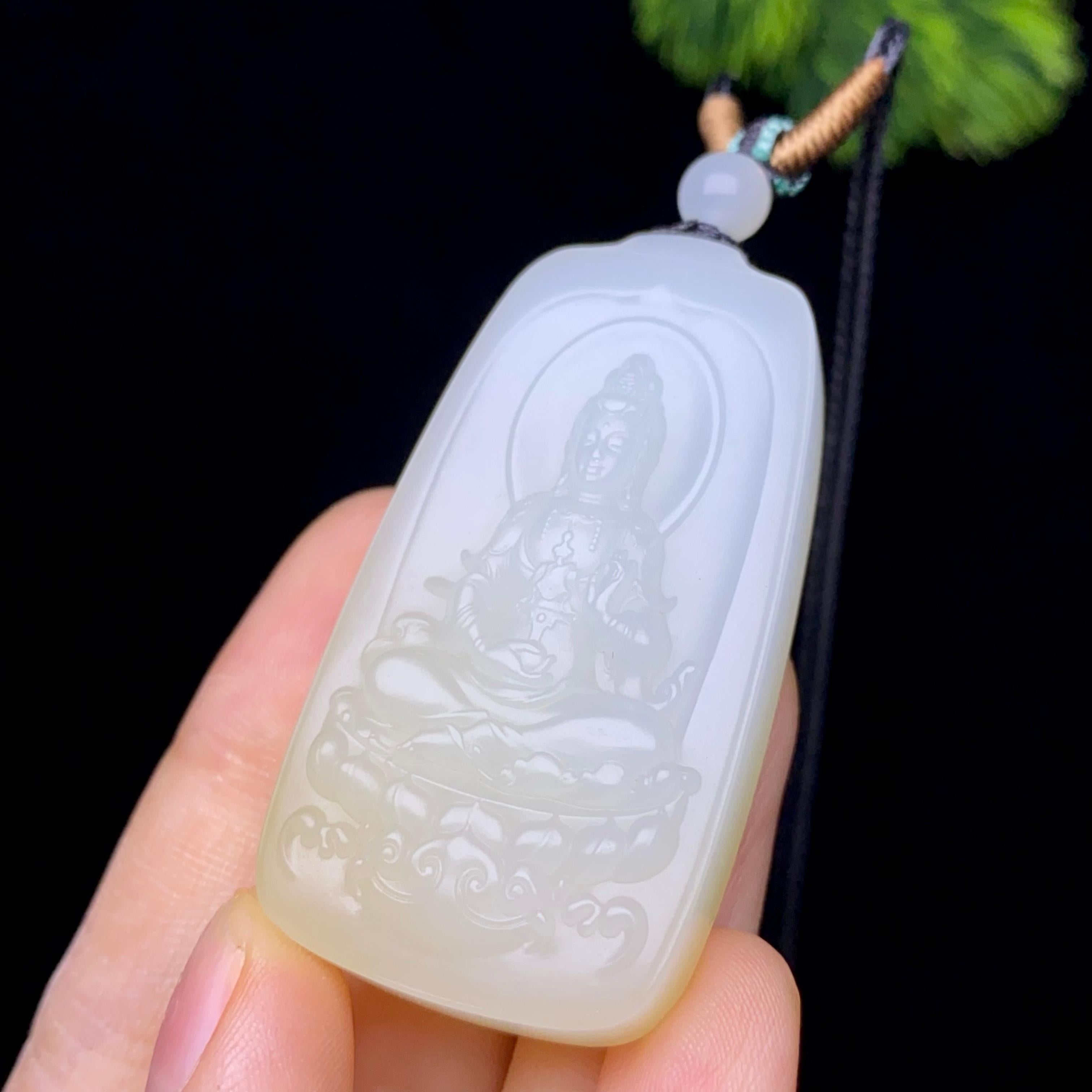 和田玉糖白观音（29.0g）