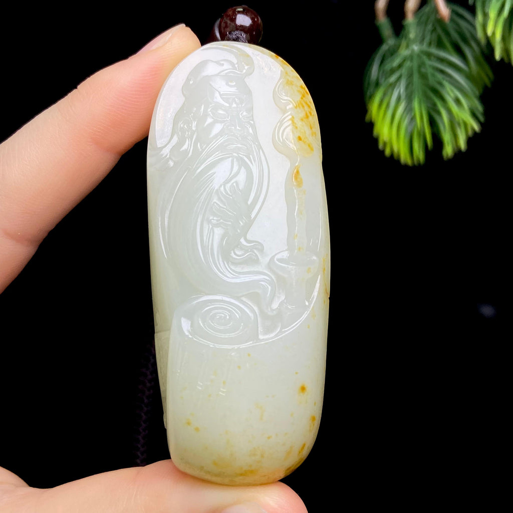 和田玉籽料关公把件（75.7g）
