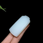 和田玉羊脂白玉无事牌（39.1g）