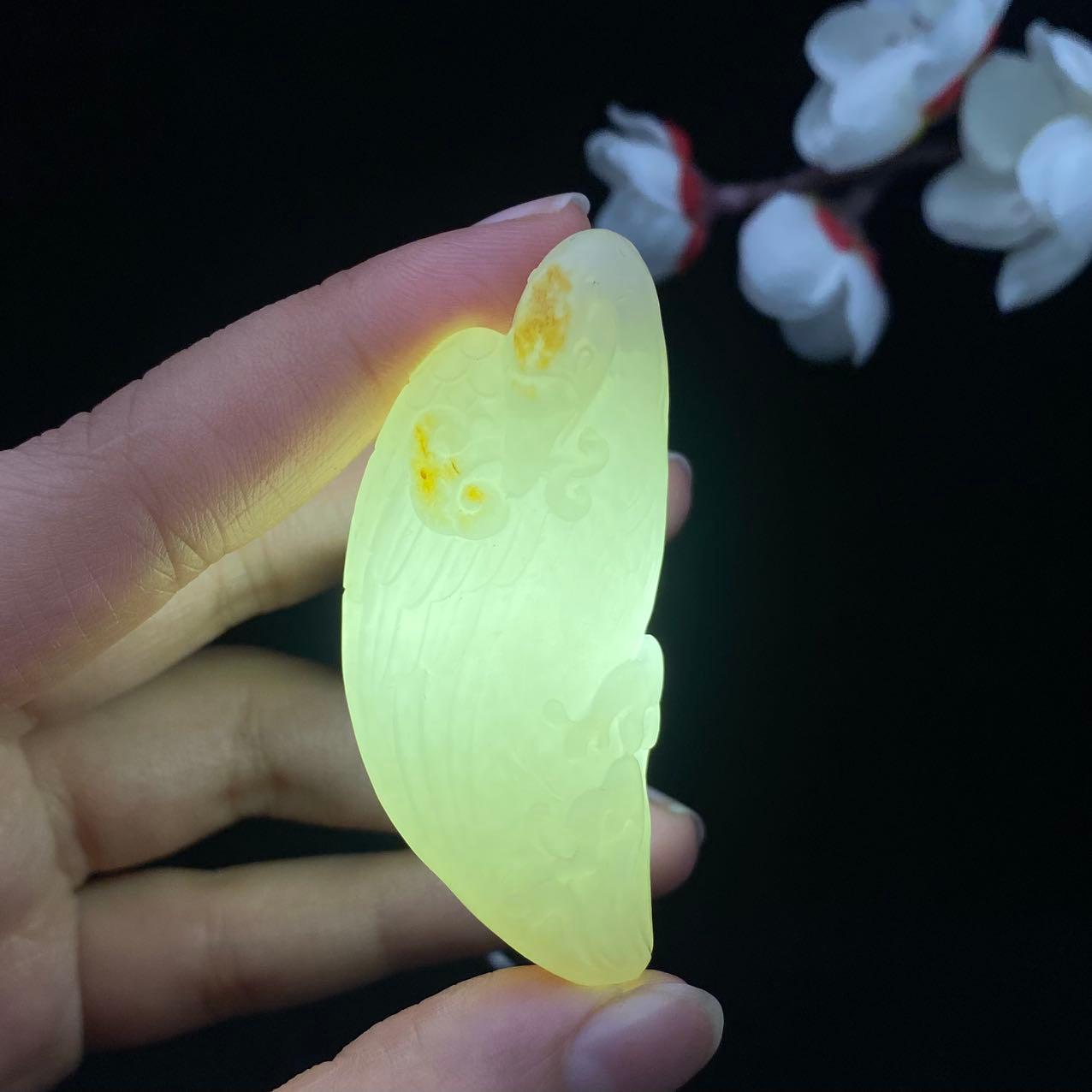 和田玉白玉籽料【鹤】（37.8g）